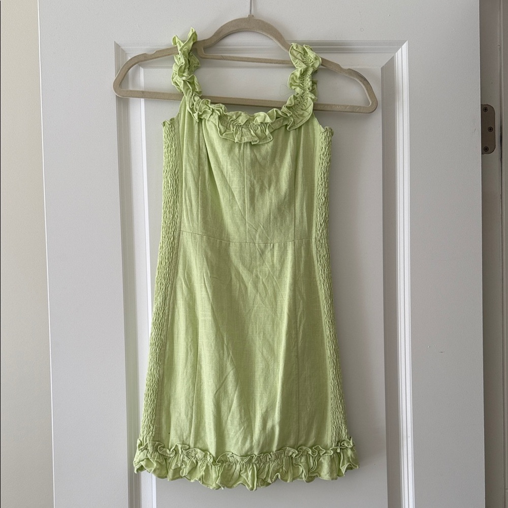 Lulu's Light Green Ruffle Dress